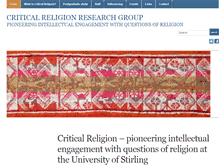 Tablet Screenshot of criticalreligion.stir.ac.uk