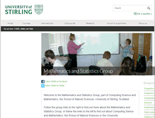 Tablet Screenshot of maths.stir.ac.uk